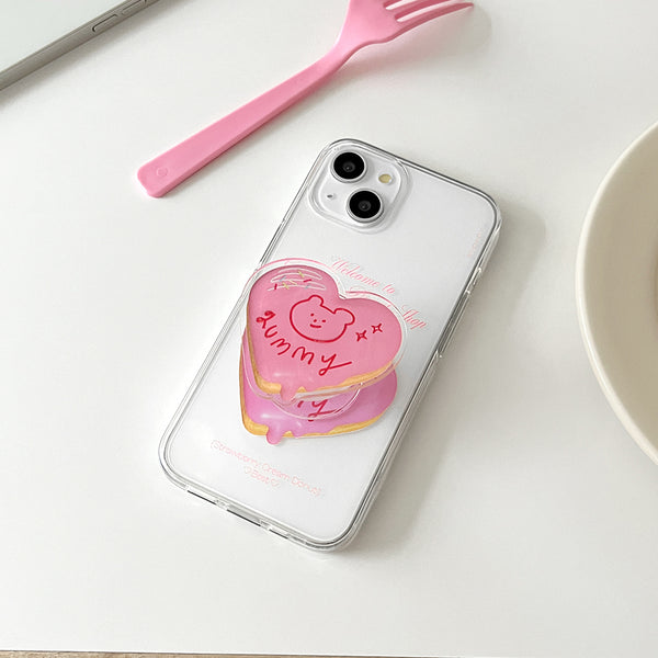 [THENINEMALL] Gummy Donut Shop Clear Phone Case (3 types)