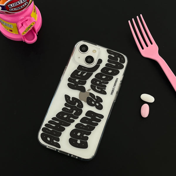 [THENINEMALL] Calm And Groovy Clear Phone Case (4 types)