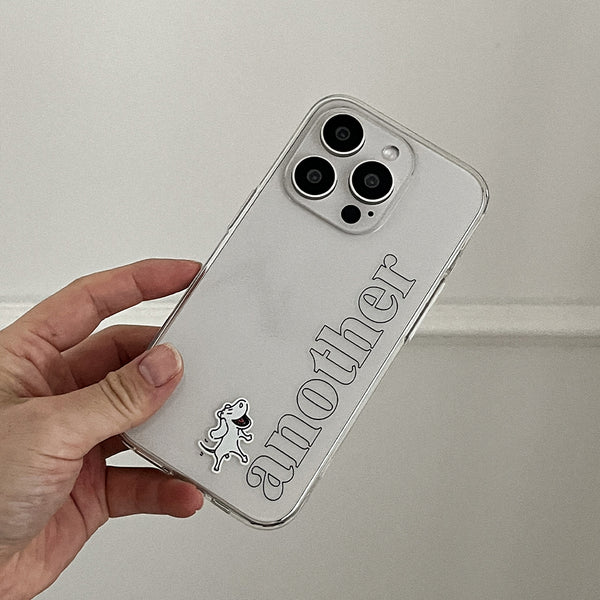 [Mademoment] Another Dog Line Design Clear Phone Case (3 Types)