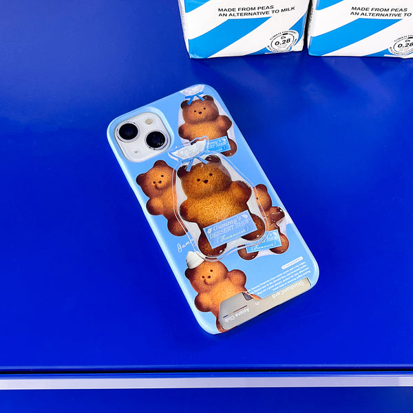 [THENINEMALL] Pattern Gummy Financier Hard Phone Case (2 types)