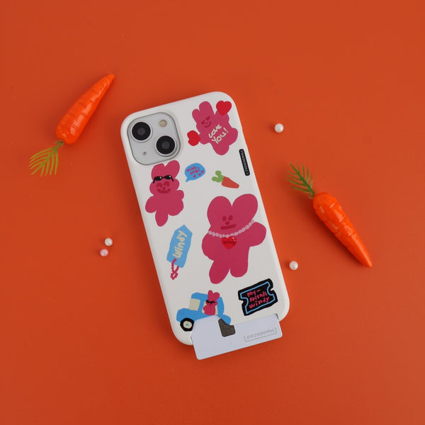 [THENINEMALL] Windy Painting Sticker Hard Phone Case (2 types)