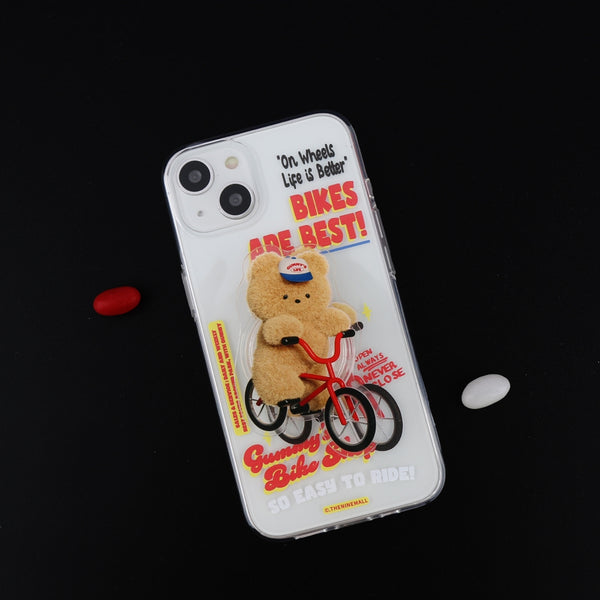 [THENINEMALL] Gummys Bike Shop Clear Phone Case (3 types)