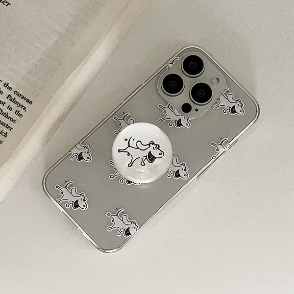 [Mademoment] Another Dog Pattern Design Clear Phone Case (3 Types)