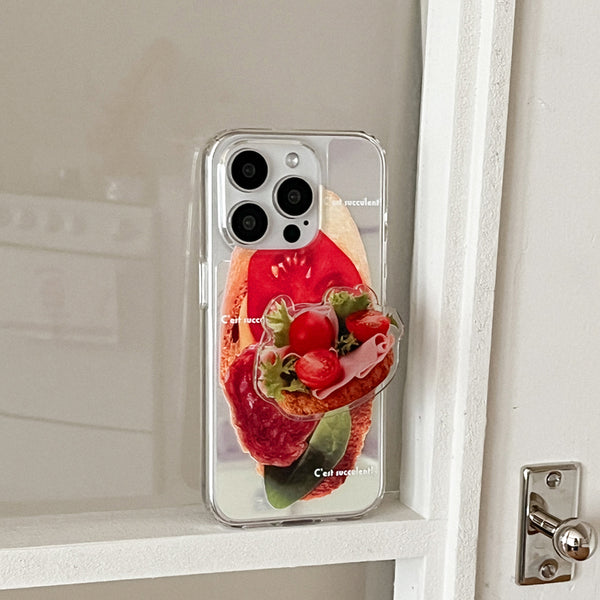 [Mademoment] Fresh Sandwich Design Glossy Mirror Phone