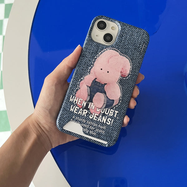 [THENINEMALL] Denim Windy Hard Phone Case (2 types)