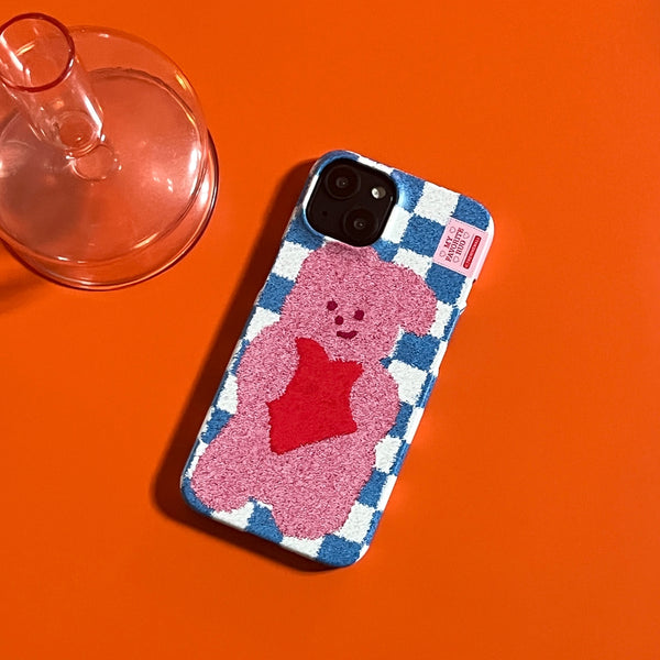 [THENINEMALL] Windy Checkerboard Rug Hard Phone Case (2 types)