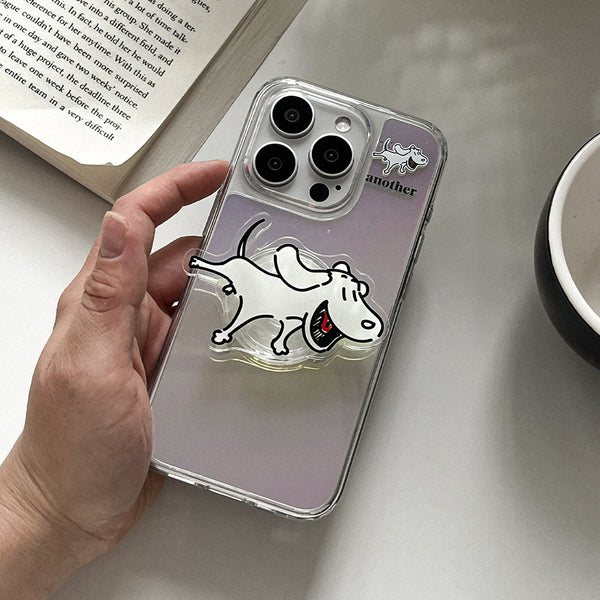 [Mademoment] Another Dog Side Design Glossy Mirror Phone Case