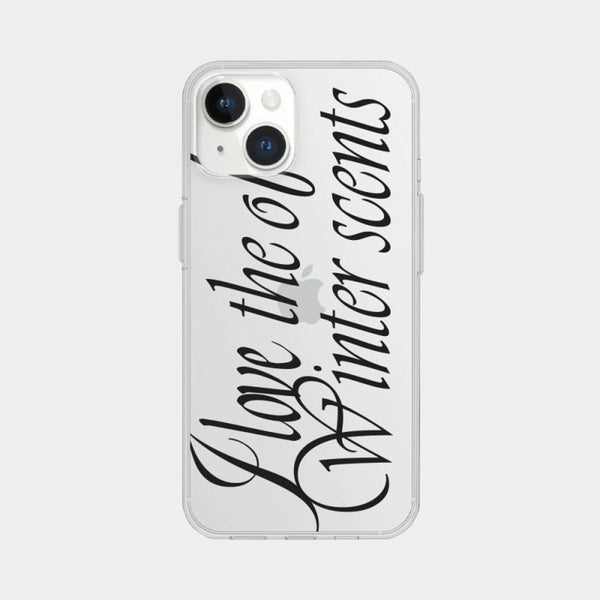 [Mademoment] Love The Scents Lettering Design Clear Phone Case (3 Types)