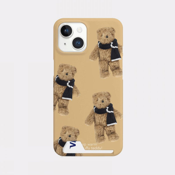 [Mademoment] Pattern Winter Fluffy Teddy Design Phone Case