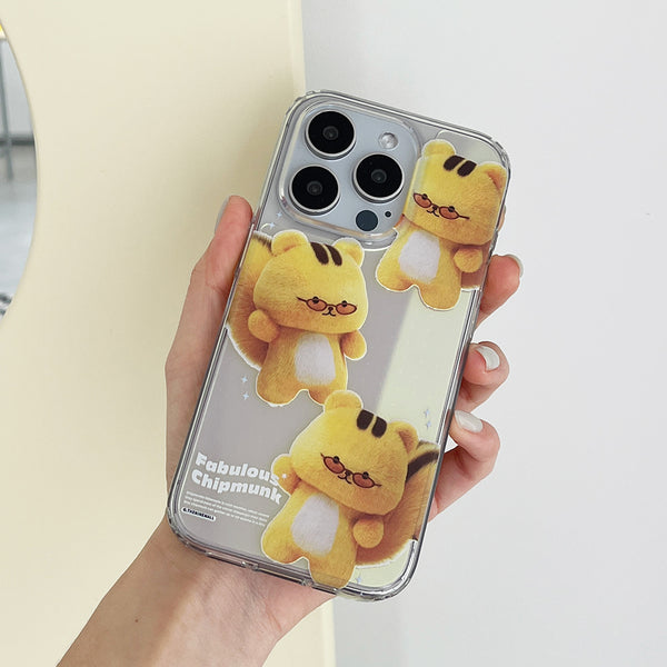 [THENINEMALL] Pattern Fabulous Chipmunk Mirror Phone Case