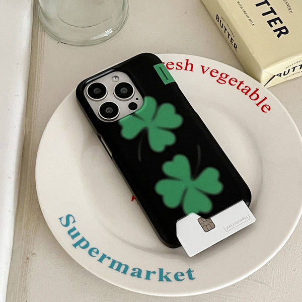 [Mademoment] Lucky Clover Design Phone Case