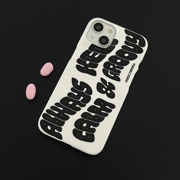 [THENINEMALL] Calm And Groovy Hard Phone Case (2 types)