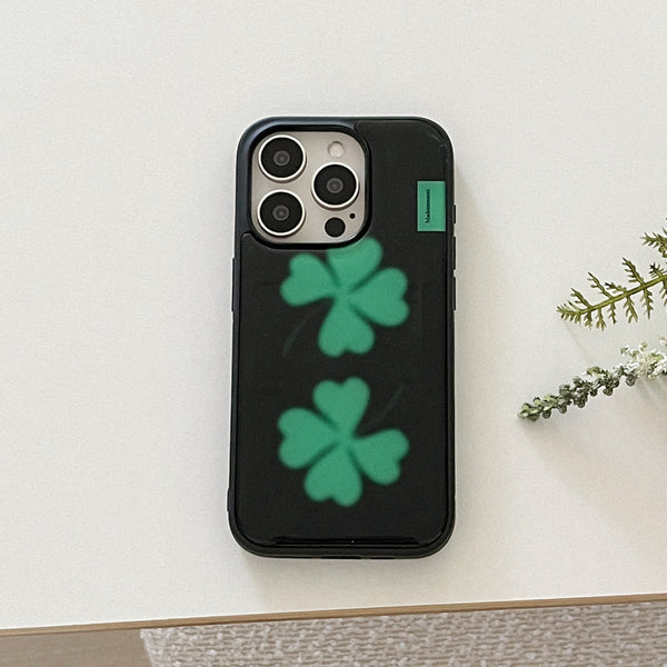 [Mademoment] Lucky Clover Design Bumper Phone Case