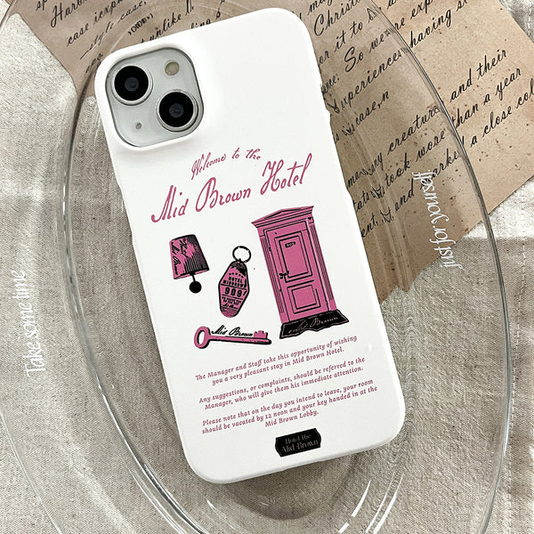 [Mademoment] Hotel The Mid Brown Design Phone Case