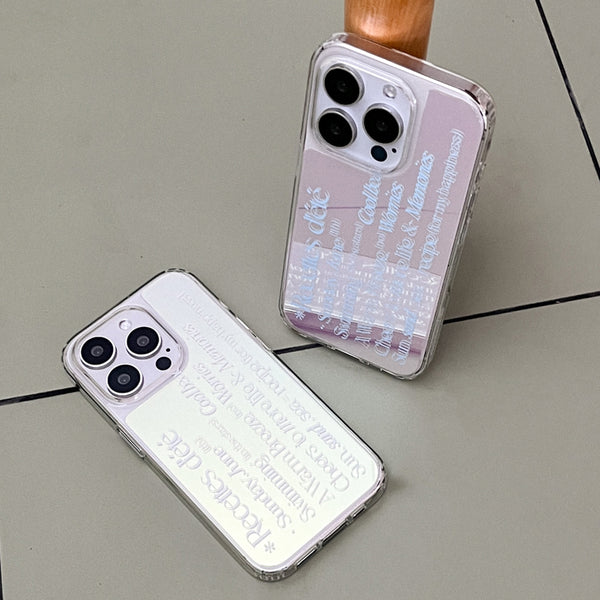 [Mademoment] Summer Recipe Design Glossy Mirror Phone