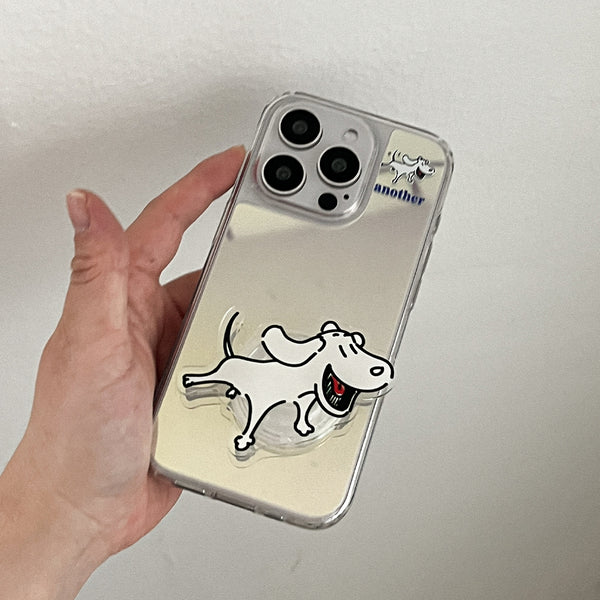 [Mademoment] Another Dog Side Design Glossy Mirror Phone Case