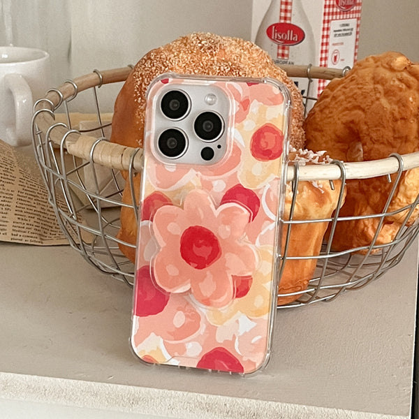 [Mademoment] Flower Watercolor Design Clear Phone Case (3 Types)