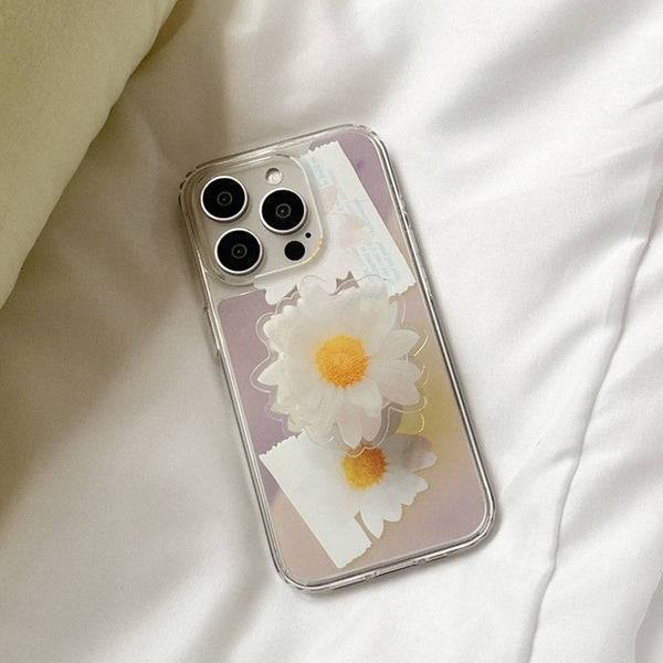 [Mademoment] Pure Daisy Design Glossy Mirror Phone