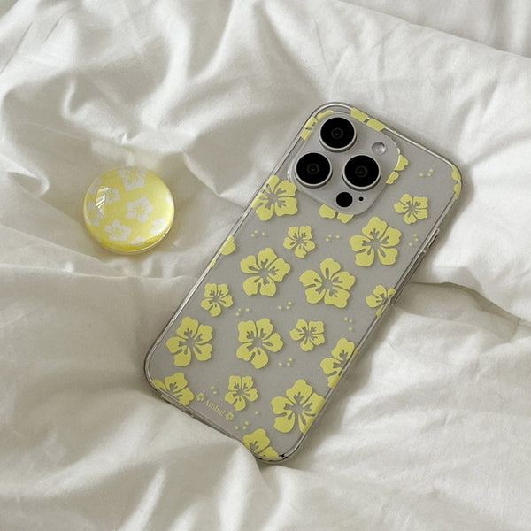 [Mademoment] Aloha Flower Design Clear Phone Case (3 Types)