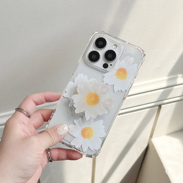 [Mademoment] Pure Daisy Design Clear Phone Case (3 Types)