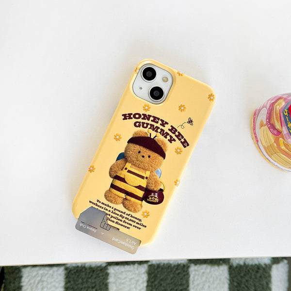 [THENINEMALL] Honey Bee Gummy Hard Phone Case (2 types)