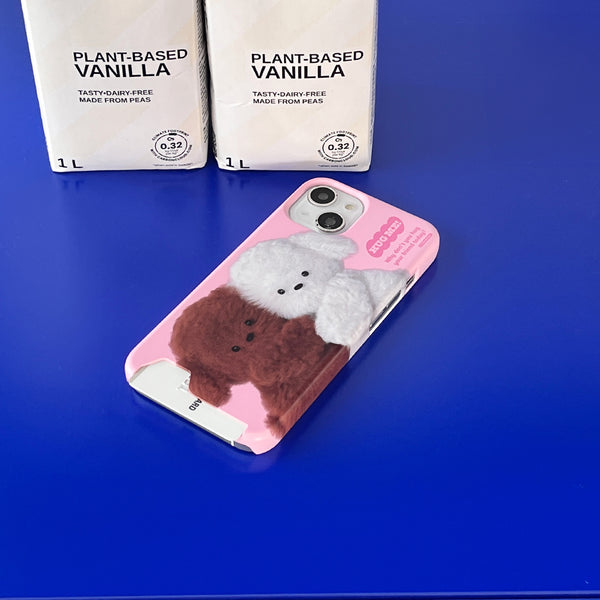 [THENINEMALL] Big Hug Puppy Hard Phone Case (2 types)