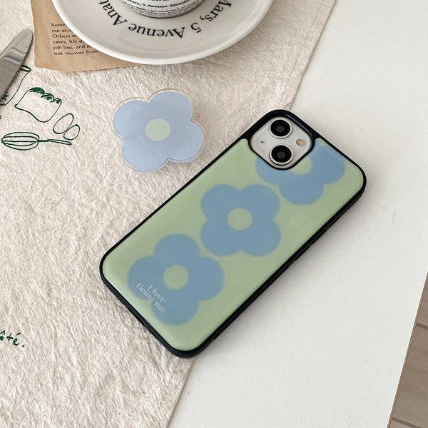 [Mademoment] Flower Drops Gradation Design Bumper Phone Case