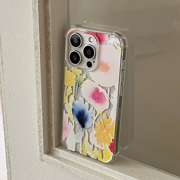 [Mademoment] Iris Garden Design Clear Phone Case (3 Types)