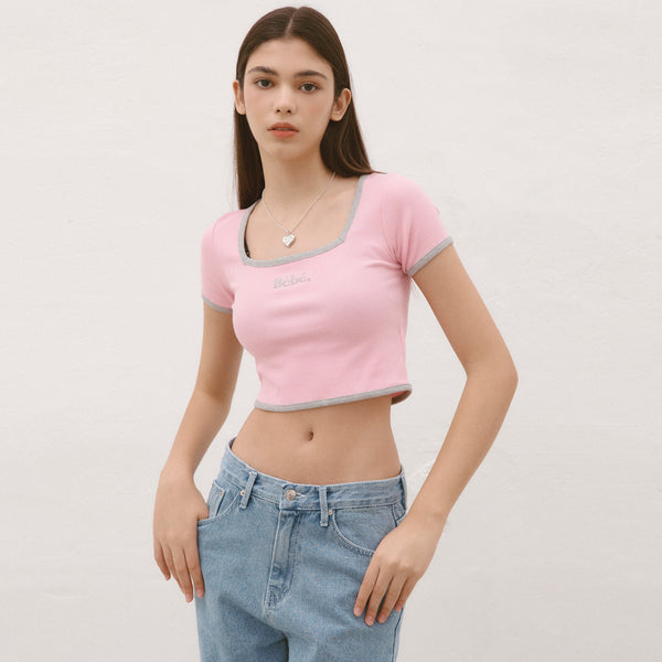 [NOIRNINE] Bébé Square Neck Ribbed Top (2 Colours)