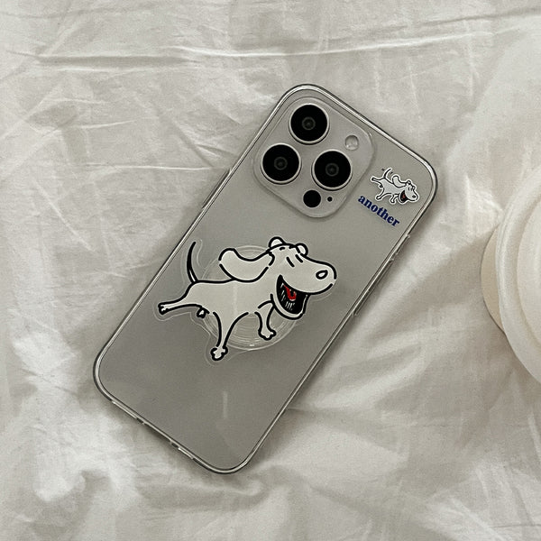 [Mademoment] Another Dog Side Design Clear Phone Case (3 Types)