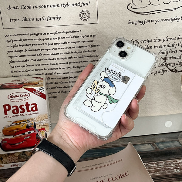 [Mademoment] Parisian Butty Design Clear Phone Case (4 Types)