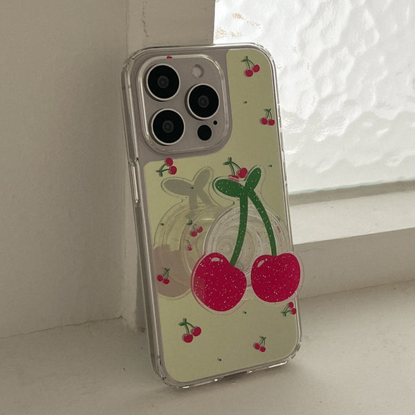 [Mademoment] Mini Fruit Pattern Design Glossy Mirror Phone