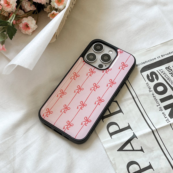 [Mademoment] Line Ribbon Pattern Design Bumper Phone Case