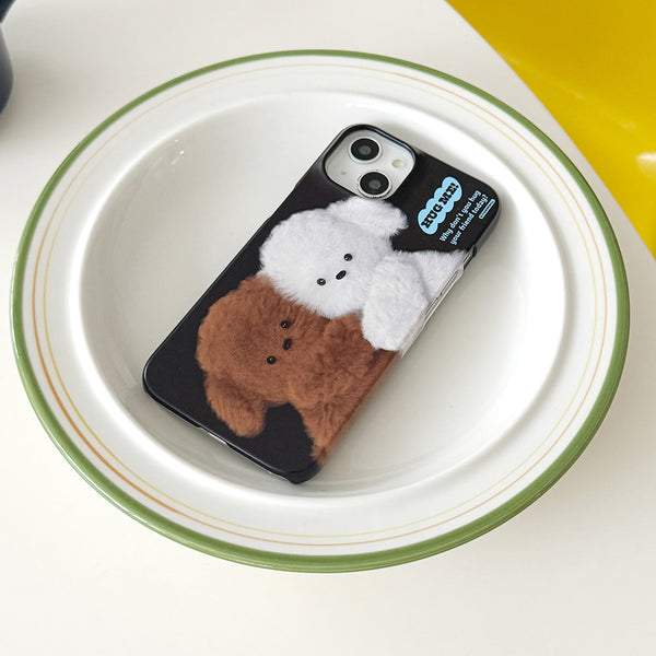 [THENINEMALL] Big Hug Puppy Hard Phone Case (2 types)