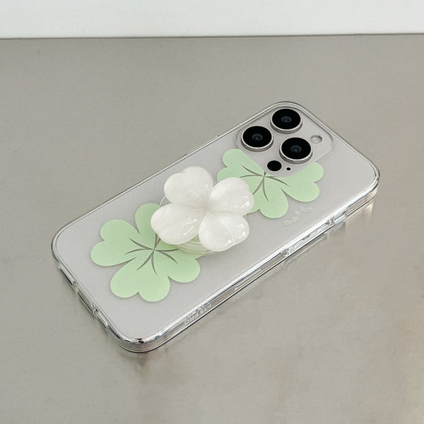 [Mademoment] Kind Of Luck Design Clear Phone Case (3 Types)