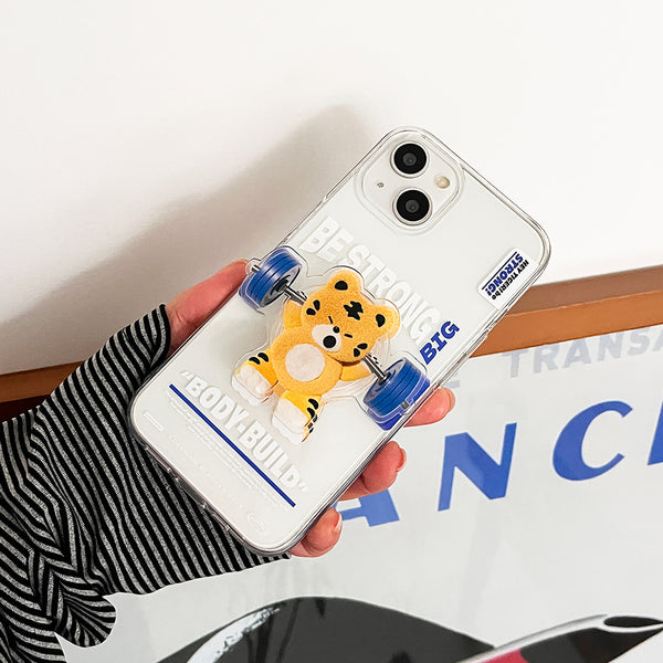 [THENINEMALL] Squat Hey Tiger Clear Phone Case (3 types)