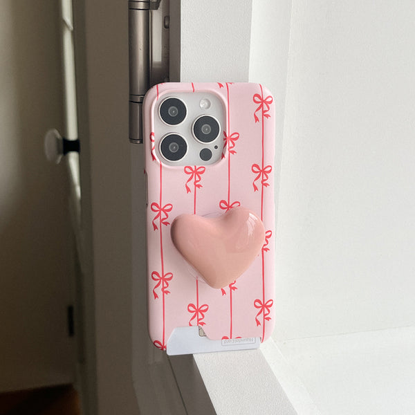 [Mademoment] Line Ribbon Pattern Design Phone Case