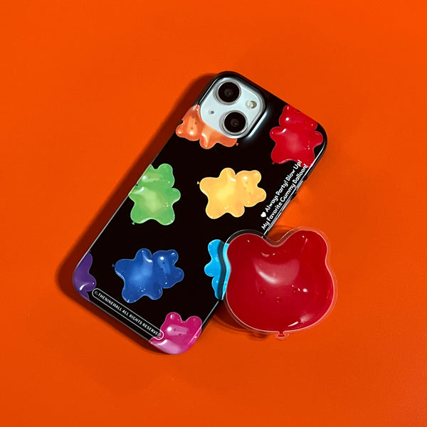 [THENINEMALL] Rainbow Gummy Balloon Hard Phone Case (2 types)