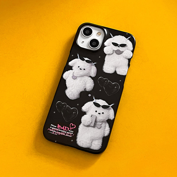 [THENINEMALL] Pattern Bad Puppy Outfits Hard Phone Case (2 types)