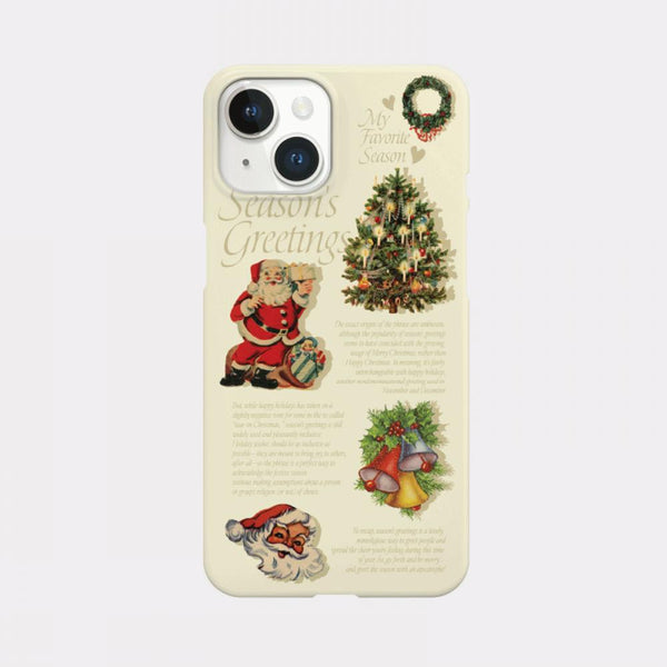 [Mademoment] Vintage Seasons Greetings Design Phone Case