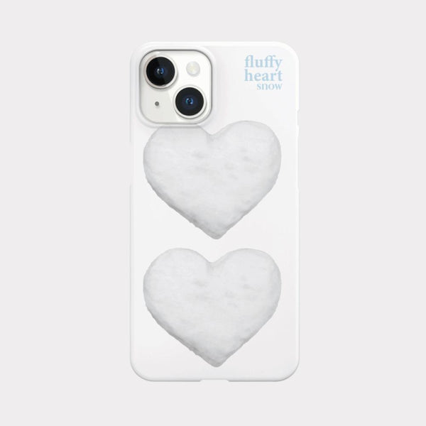 [Mademoment] Fluffy Heart Snow Design Phone Case