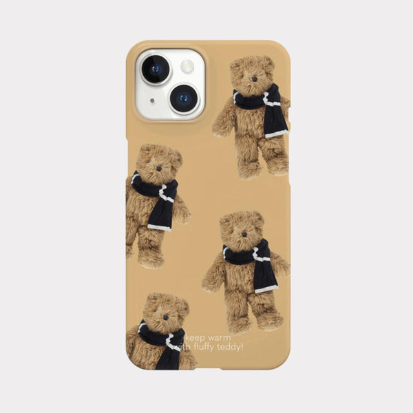 [Mademoment] Pattern Winter Fluffy Teddy Design Phone Case