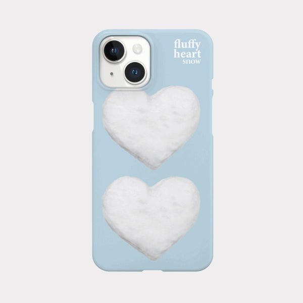 [Mademoment] Fluffy Heart Snow Design Phone Case