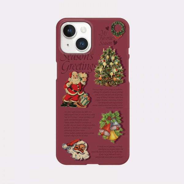 [Mademoment] Vintage Seasons Greetings Design Phone Case