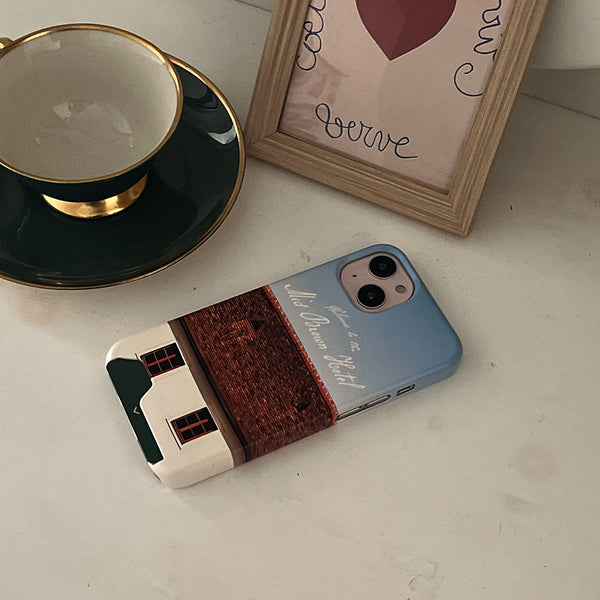 [Mademoment] Vintage Mid Brown Hotel Design Phone Case