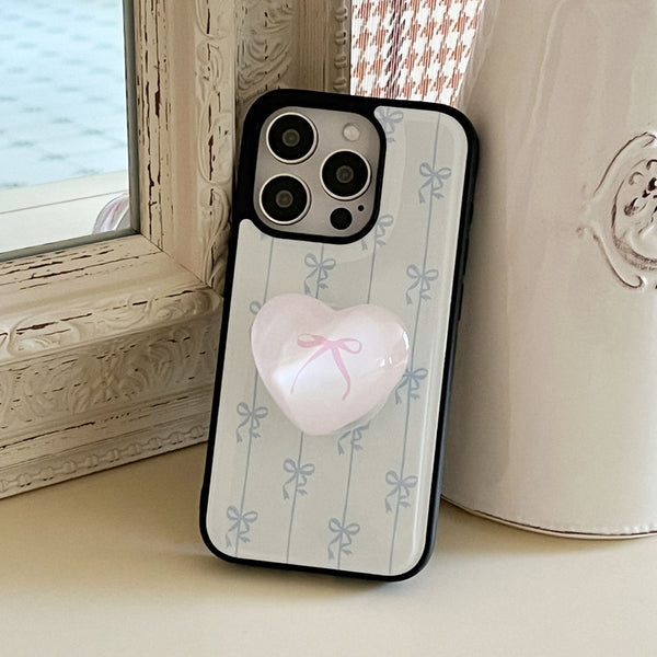 [Mademoment] Line Ribbon Pattern Design Bumper Phone Case