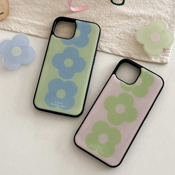 [Mademoment] Flower Drops Gradation Design Bumper Phone Case