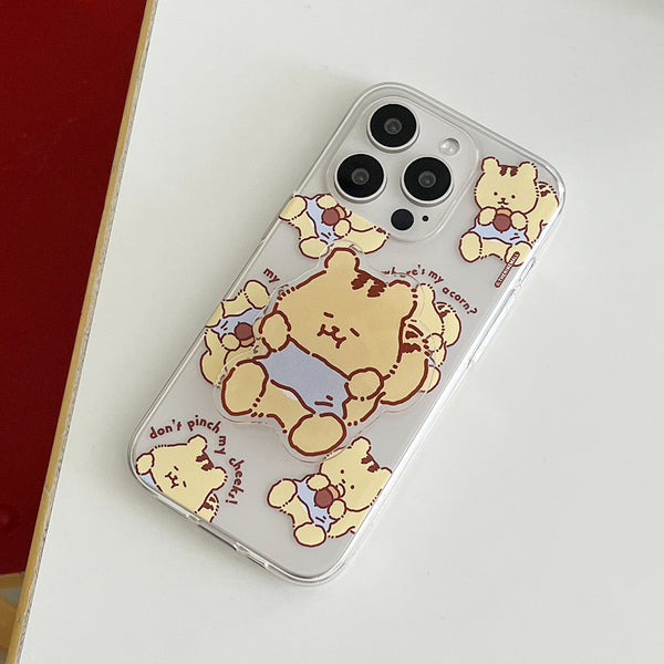 [THENINEMALL] Pattern Favorite Acorn Clear Phone Case (3 types)