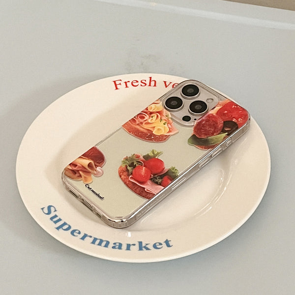 [Mademoment] Fresh Sandwich Design Glossy Mirror Phone