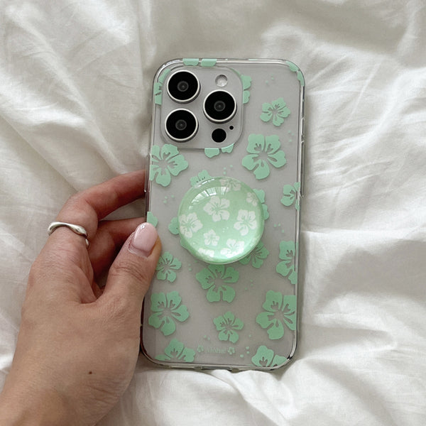 [Mademoment] Aloha Flower Design Clear Phone Case (3 Types)